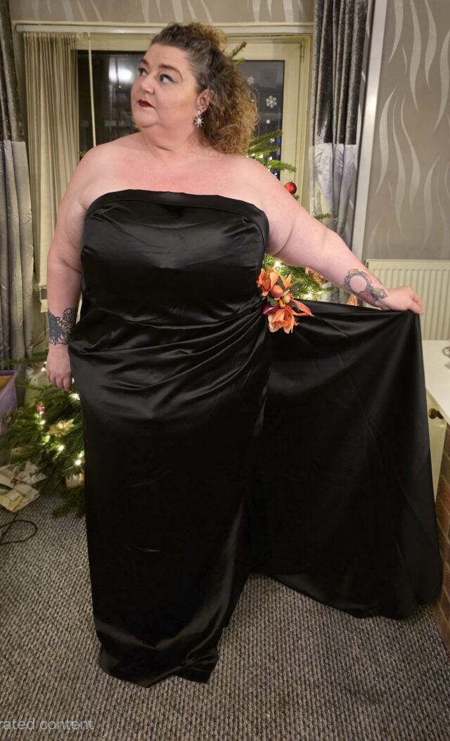 Unique Vintage, Barbie X Unique Vintage Collaboration, Evening Gown, Enchanted Evening Gown, Plus Size Gown, Plus Size Evening Wear, Plus Size Ballgown, Plus Size Dress, Shazam Hair Flowers, Pin Up Hair Flowers